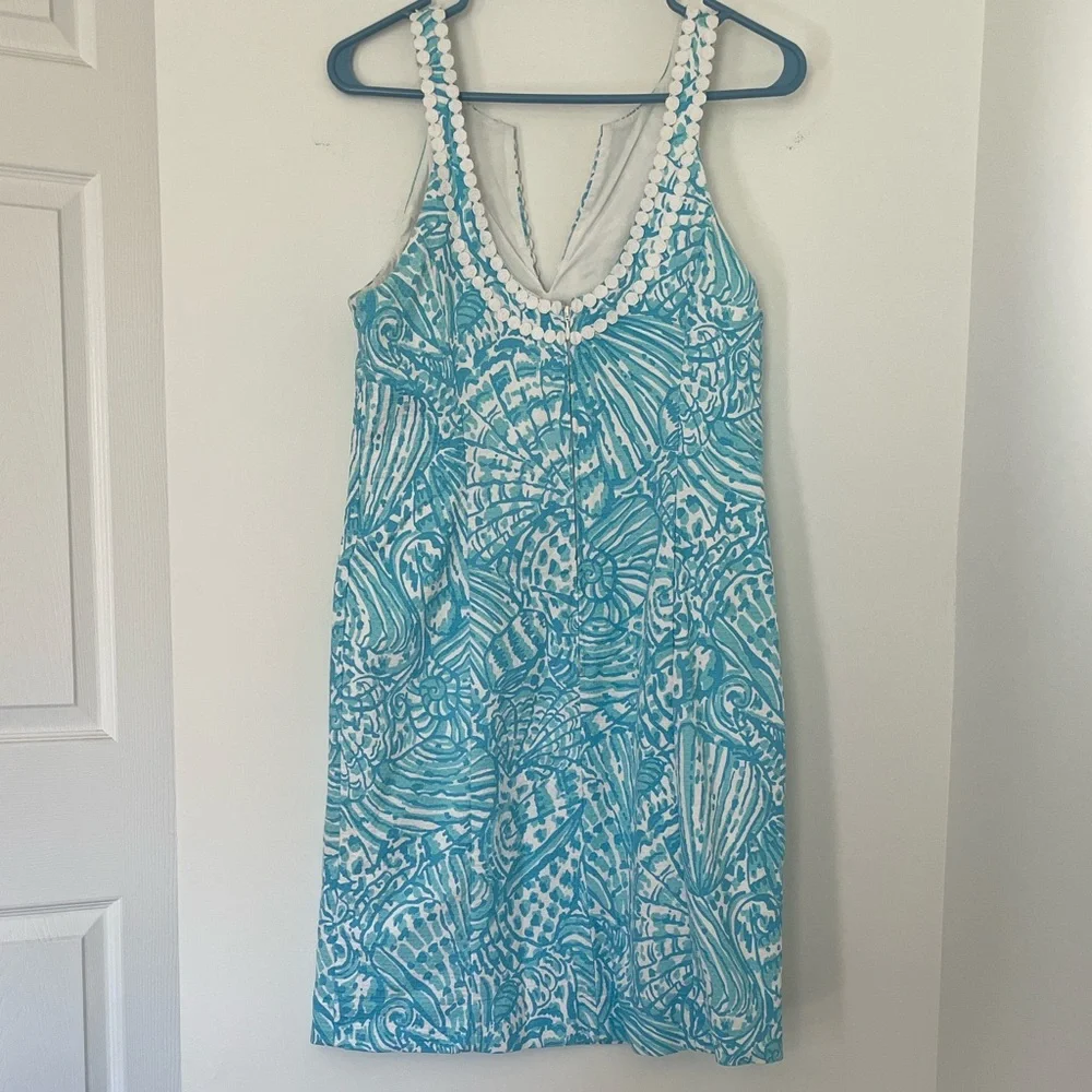 Lily Pulitzer Turquoise and White Patterned Mini Dress - Picture 9 of 10